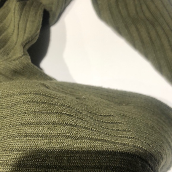 XS Topman Ribbed Sweater Olive Green - Picture 4 of 4